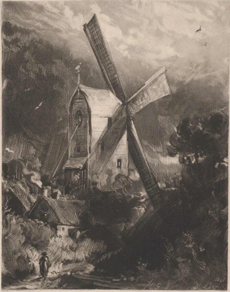 Mill Near Brighton — David Lucas|John Constable