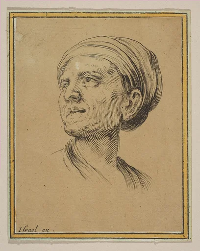 Head of a Woman in Three Quarter View, from "Various heads and figures" (Diverses tétes et figures)