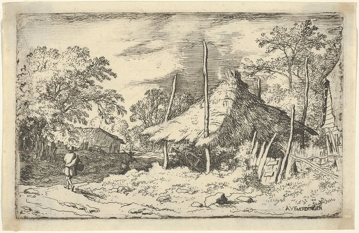 The Wheel underneath the Haybarn — Allart van Everdingen