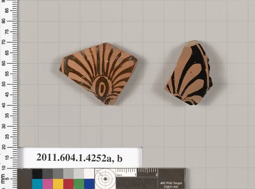 Terracotta fragments of kylikes (drinking cups)