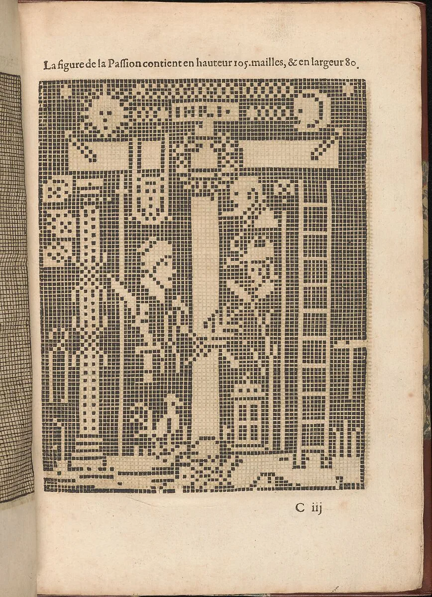 Les Secondes Oeuvres, et Subtiles Inventions De Lingerie du Seigneur Federic de Vinciolo Venitien, page 11 (recto) — Federico de Vinciolo|Jean Le Clerc|Catherine de Bourbon