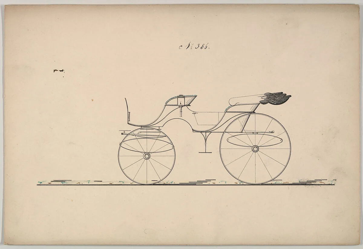 Design for Two Seat Phaeton, no. 386 — Brewster & Co.