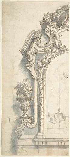 Design for Left Side of an Altarpiece Frame