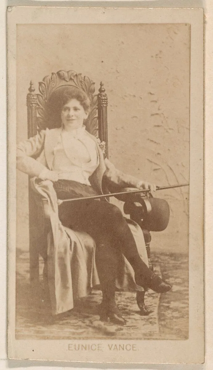 Miss Eunice Vance, from the Actresses series (N245) issued by Kinney Brothers to promote Sweet Caporal Cigarettes — Kinney Brothers Tobacco Company