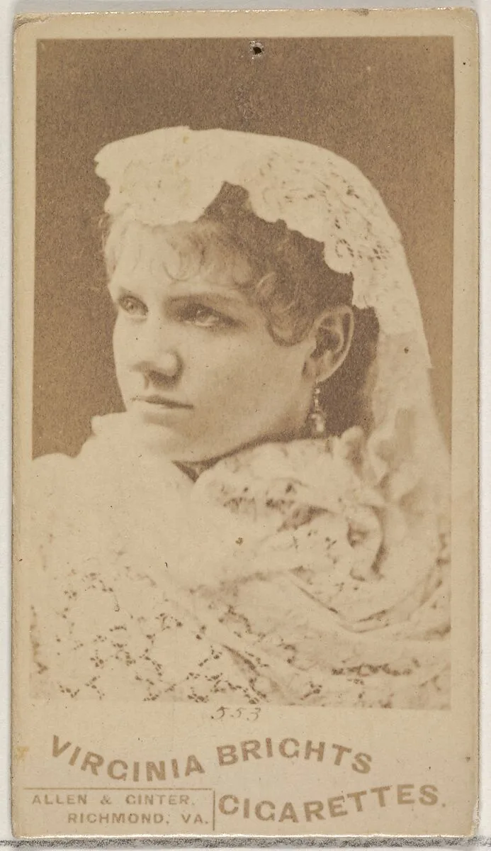 From the Actors and Actresses series (N45, Type 5) for Virginia Brights Cigarettes — Allen & Ginter