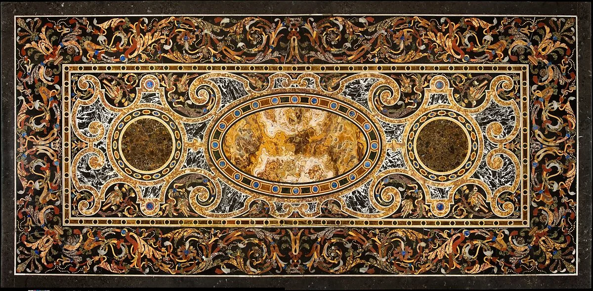 Pietra dura table top — Unknown