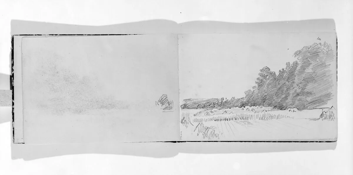 View of Field and Tress (from Sketchbook VII) — William Trost Richards