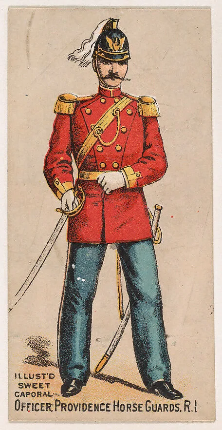 Officer, Providence Horse Guards, Rhode Island, from the Military Series (N224) issued by Kinney Tobacco Company to promote Sweet Caporal Cigarettes — Kinney Brothers Tobacco Company