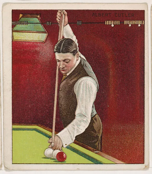 Albert G. Cutler, BIlliards, from Mecca & Hassan Champion Athlete and Prize Fighter collection, 1910 — Mecca Cigarettes