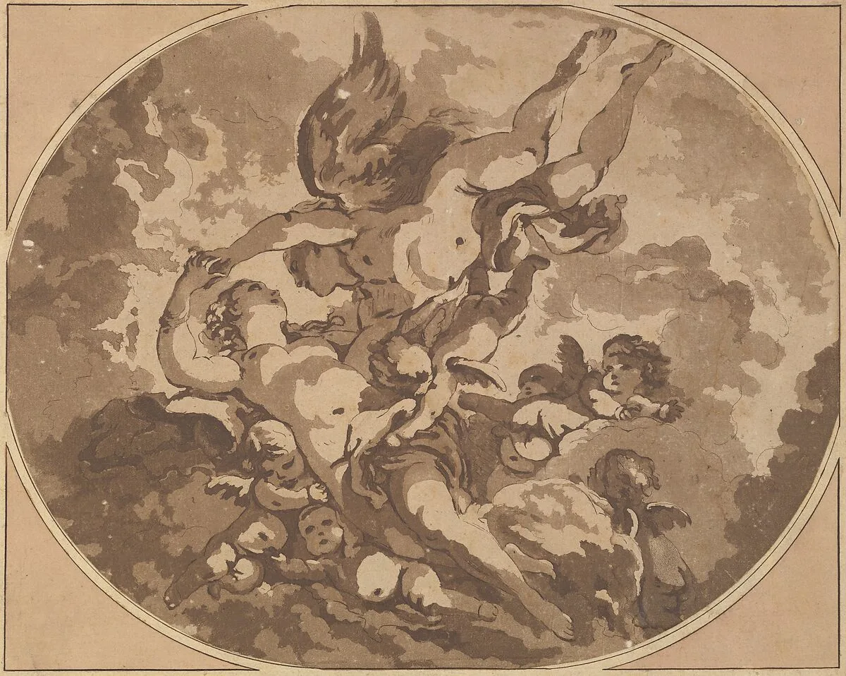 Venus and Cupid — Jean Claude Richard, Abbé de Saint-Non|François Boucher