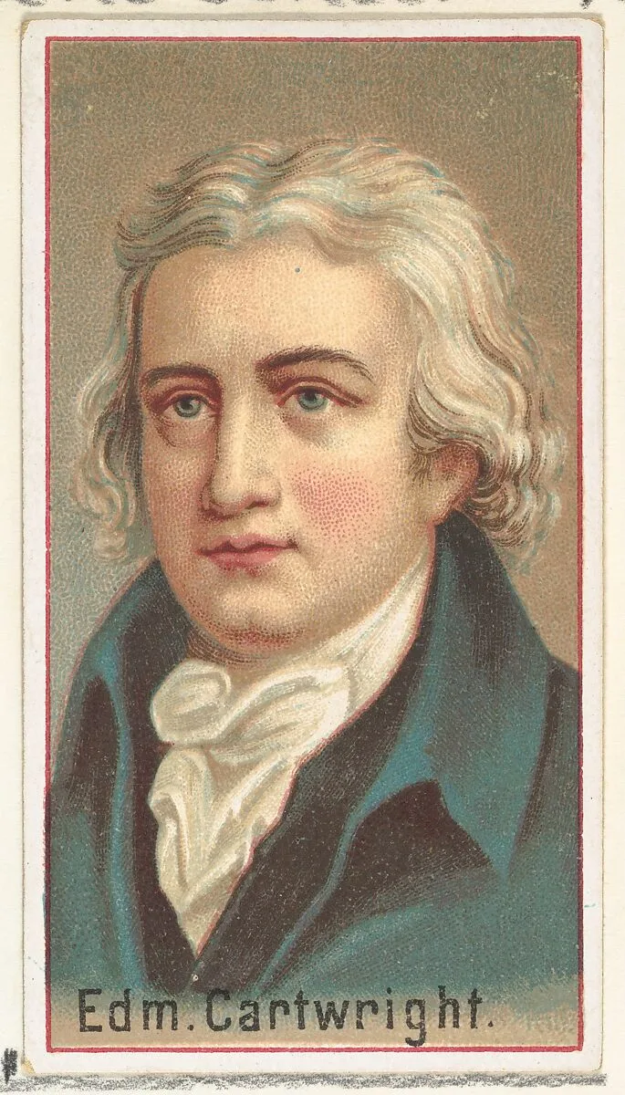 Edmund Cartwright, printer's sample for the World's Inventors souvenir album (A25) for Allen & Ginter Cigarettes — Allen & Ginter