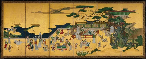 狩野永納筆 唐子遊図屏風|One Hundred Boys