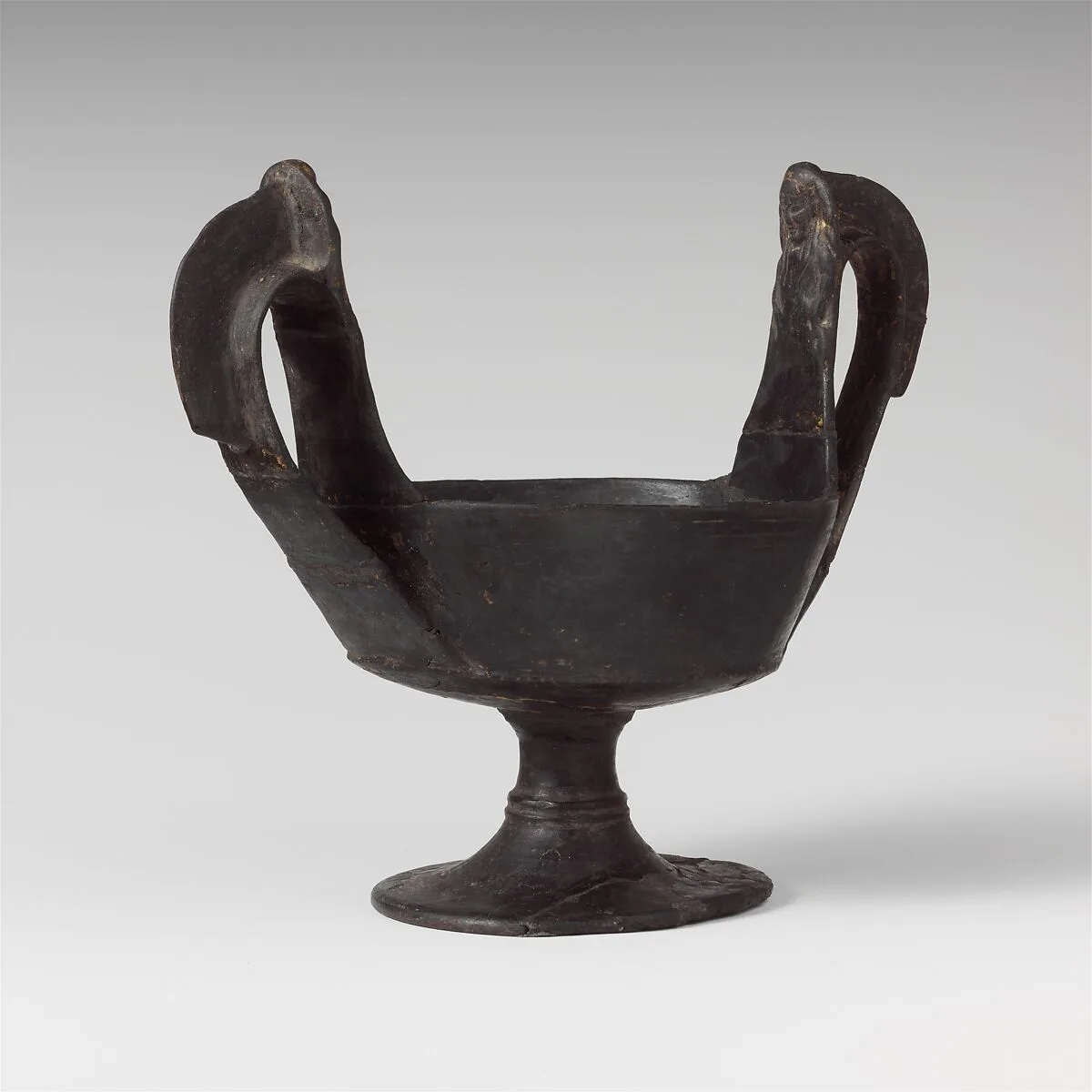 Terracotta kantharos (drinking cup with high handles) — Unknown
