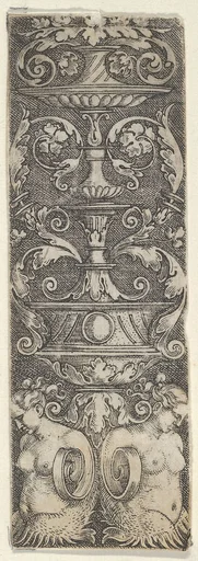 Vertical Panel with a Candelabrum Supported by Two Half-Length Female Figures