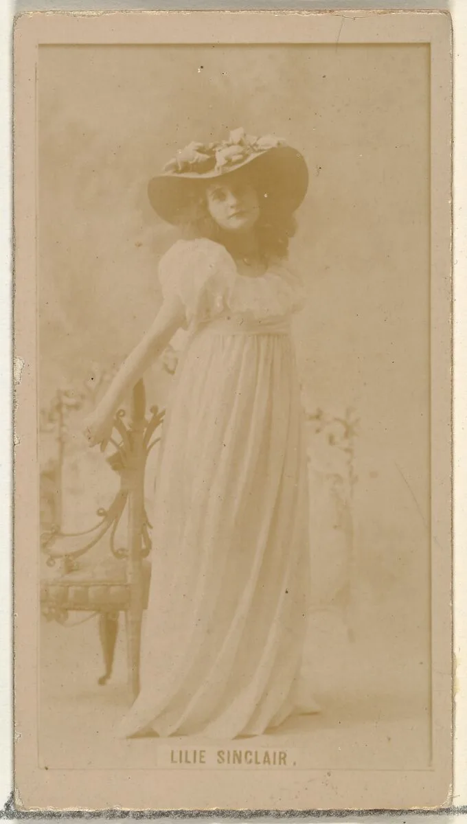 Lilie Sinclair, from the Actors and Actresses series (N145-8) issued by Duke Sons & Co. to promote Duke Cigarettes — W. Duke, Sons & Co.|American Tobacco Company