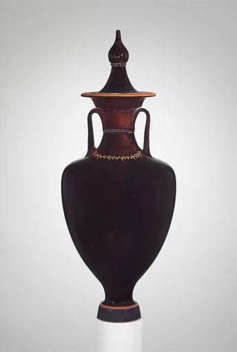 Terracotta amphora with lid (jar)