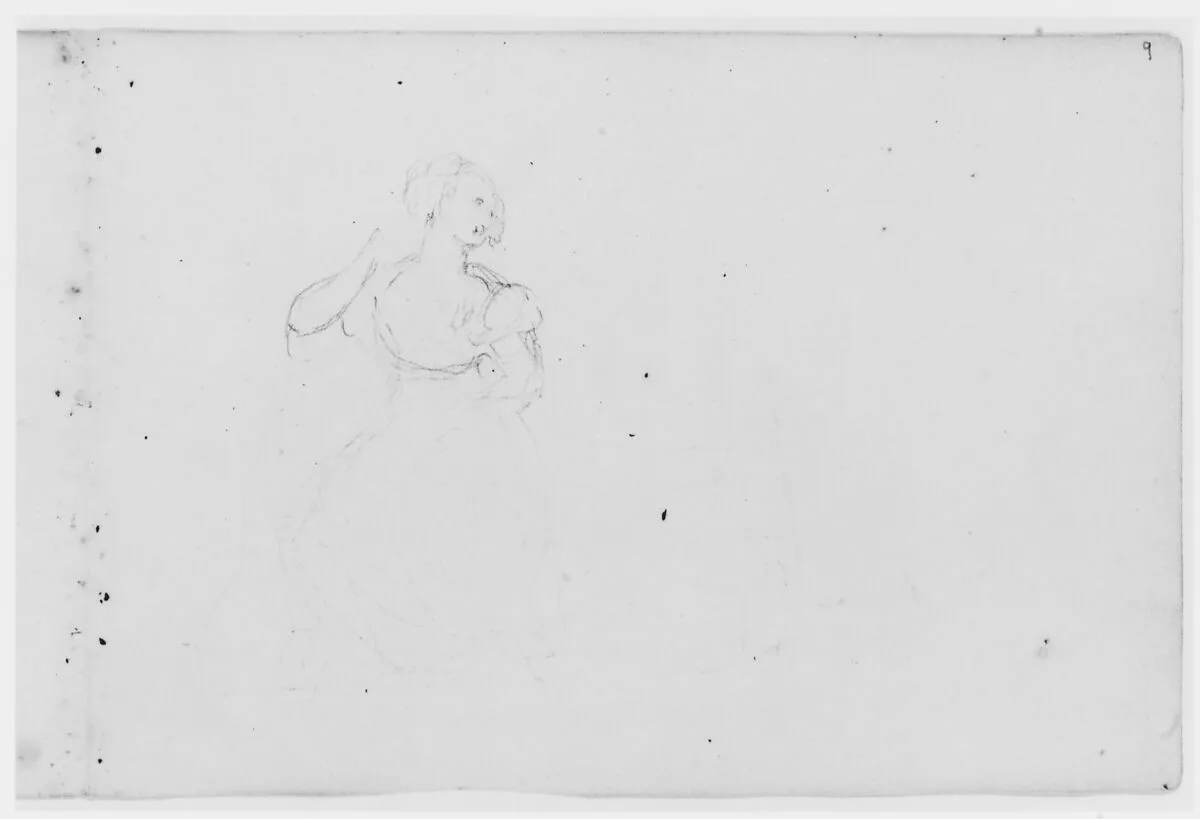 Seated Female Figure (from Sketchbook) — Asher Brown Durand