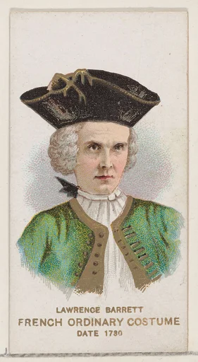Lawrence Barrett in French Ordinary Costume of 1730, from the set Actors and Actresses, First Series (N70) for Duke brand cigarettes