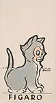 Figaro, bakery insert card from the Pinocchio Circus Performers series (D64) — Walt Disney Productions