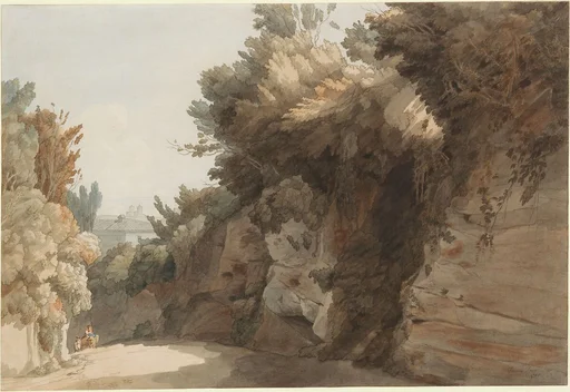 A View Near the Arco Scuro, Looking Towards the Villa Medici, Rome