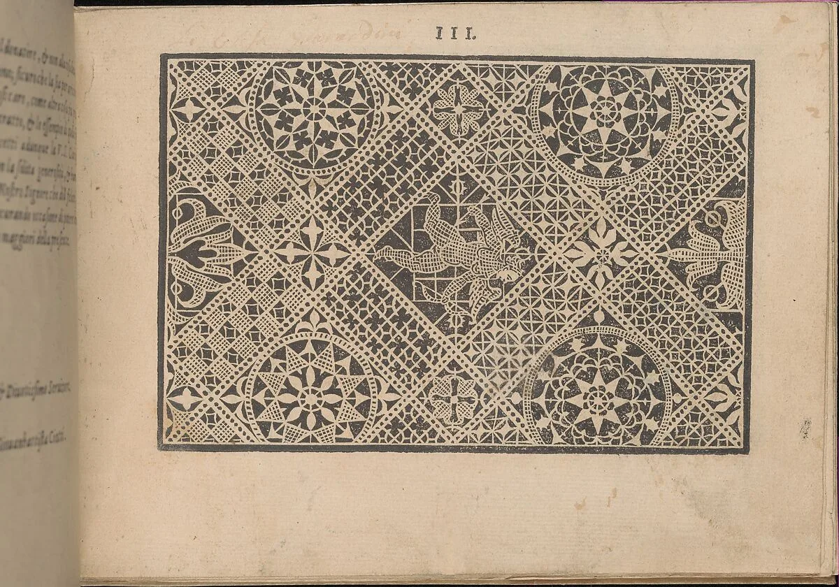 Prima Parte de' Fiori, e Disegni di varie sorti di Ricami Moderni, page 3 (recto) — Giovanni Battista Ciotti|Francesco de' Franceschi