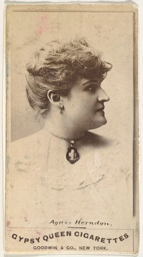 Agnes Herndon, from the Actors and Actresses series (N171) for Gypsy Queen Cigarettes