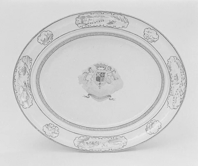 Platter with rack (part of a service) — Unknown