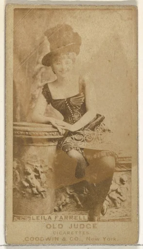 Leila Farrell, from the Actors and Actresses series (N171) for Old Judge Cigarettes