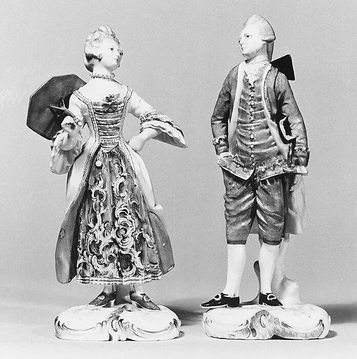 Lady (one of a pair) — Fulda Pottery and Porcelain Manufactory