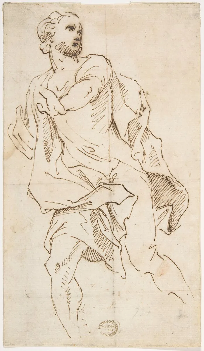 Male Figure Running — Giovanni Lanfranco
