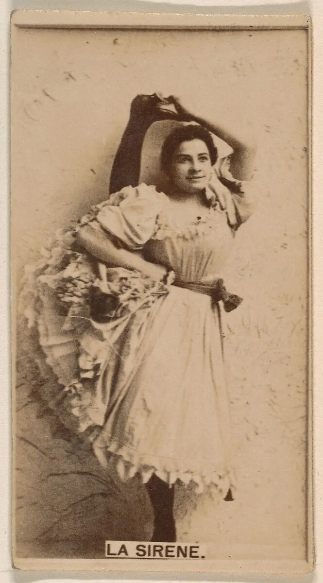 La Sirene, from the Actresses series (N245) issued by Kinney Brothers to promote Sweet Caporal Cigarettes — Kinney Brothers Tobacco Company