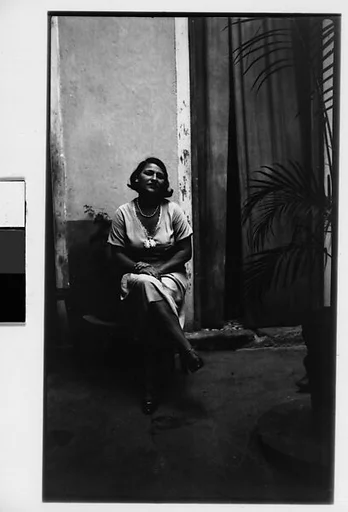 [Woman Seated Outside Doorway, Havana]
