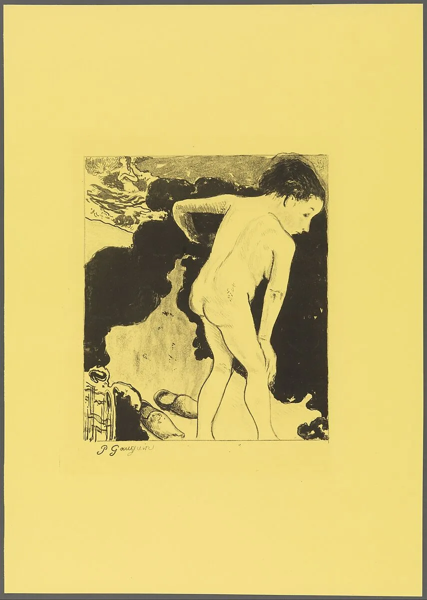 Bathers in Brittany, from the Volpini Suite: Dessins lithographiques — Paul Gauguin