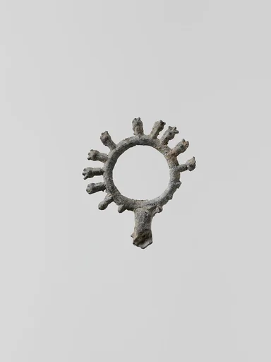 Lead wreath of lotus buds