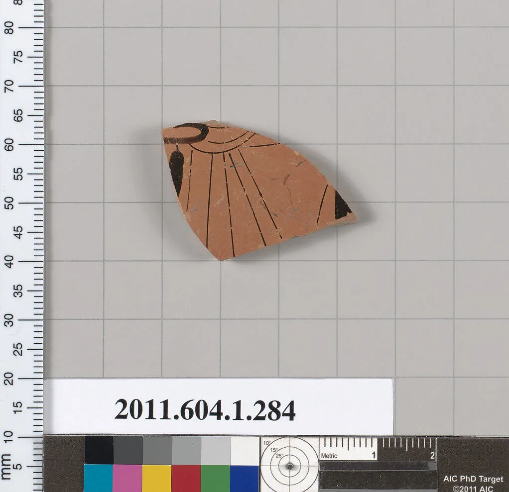 Terracotta fragment of a kylix (drinking cup) — Unknown