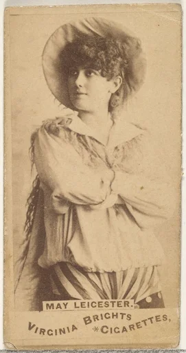 May Leicester, from the Actors and Actresses series (N45, Type 1) for Virginia Brights Cigarettes
