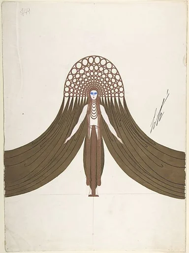 "Les Noces d'Or" Triple Costume Design for "Les Mariages," George White's Scandal (center)