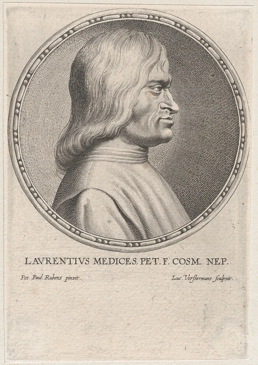Portrait of Lorenzo de' Medici — Lucas Vorsterman I|Peter Paul Rubens|Lorenzo de' Medici
