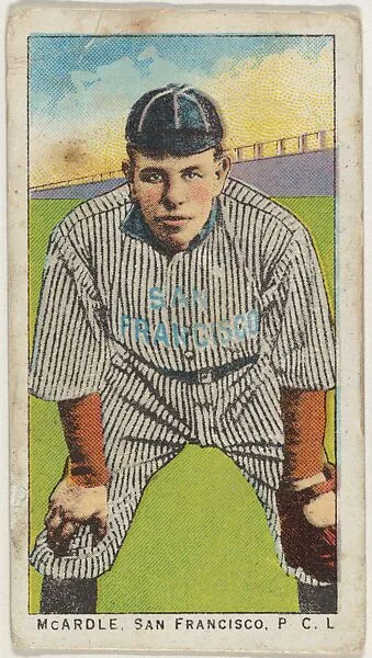 McArdle, San Francisco, Pacific Coast League, from the "Obak Baseball Players" set (T212), issued by the American Tobacco Company to promote Obak Mouthpiece Cigarettes — American Tobacco Company