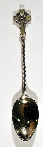 Souvenir spoon with finial in form of Celtic cross