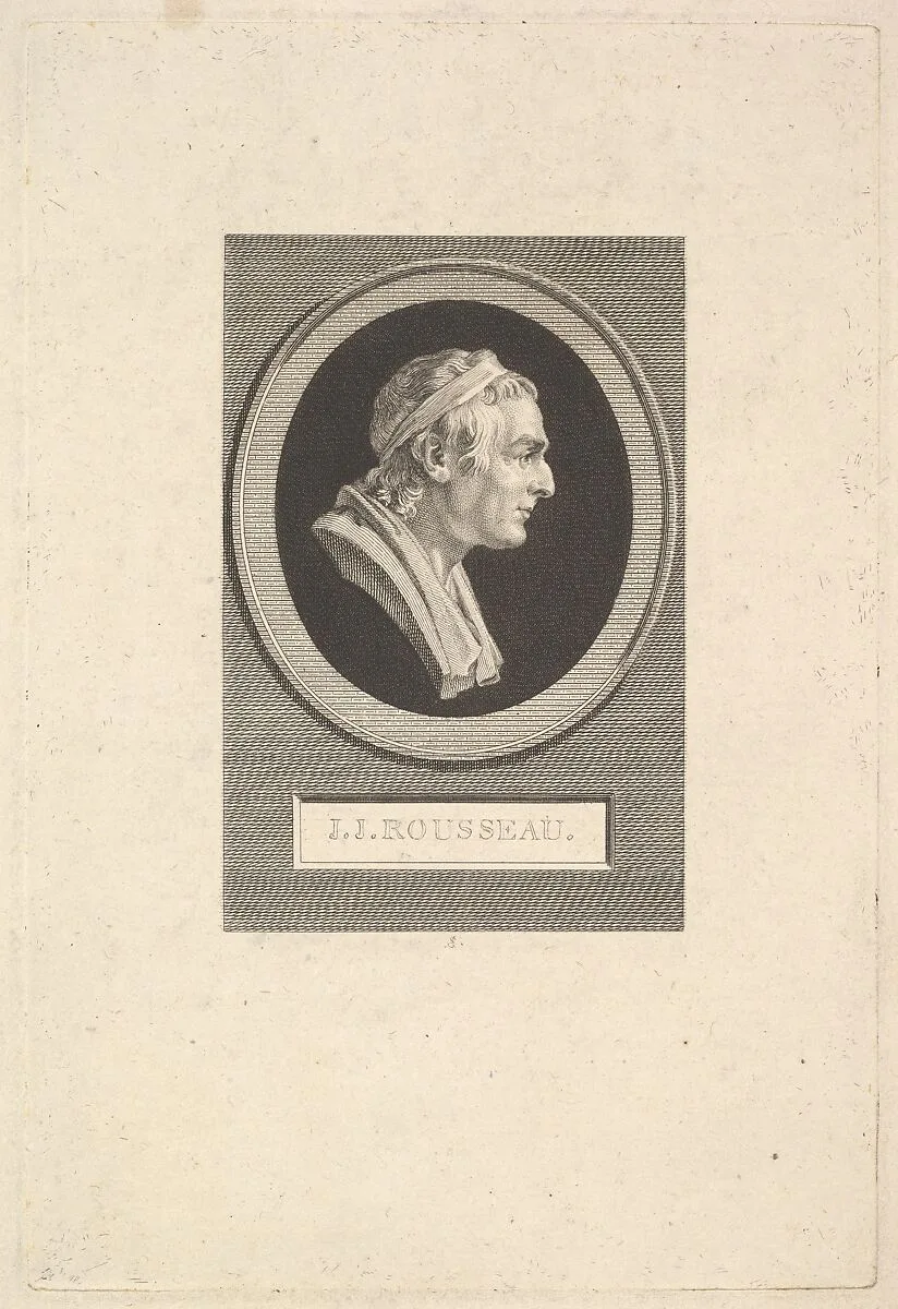 Portrait of Jean-Jacques Rousseau — Augustin de Saint-Aubin|Jean Jacques Rousseau