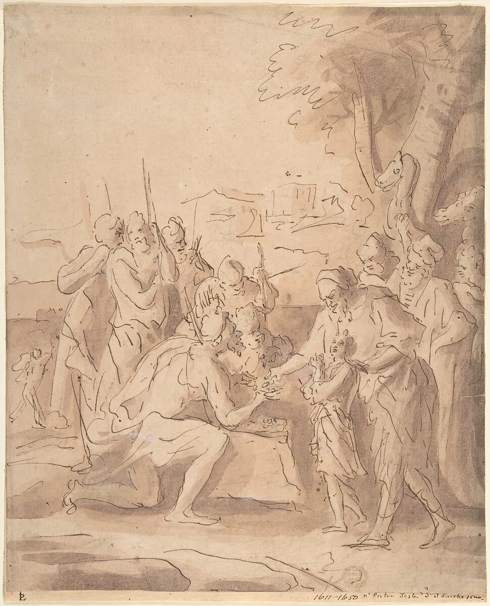 Joseph Sold by His Brothers — Anonymous, Italian, Roman-Bolognese, 17th century