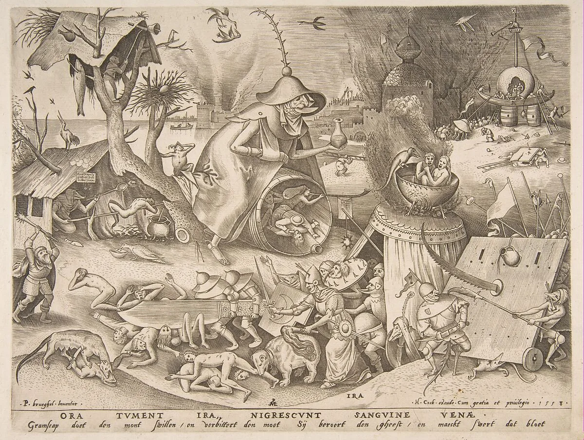 Anger (Ira) from The Seven Deadly Sins — Pieter Bruegel the Elder|Pieter van der Heyden|Hieronymus Cock