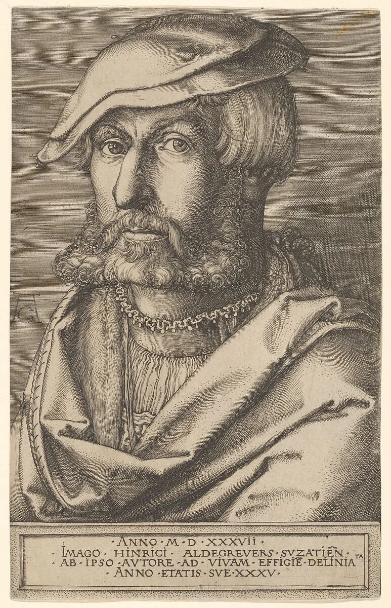 Self-Portrait at Age Thirty-Five — Heinrich Aldegrever