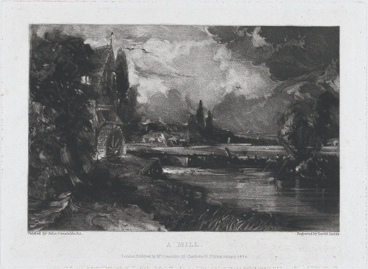 A Mill — David Lucas|John Constable