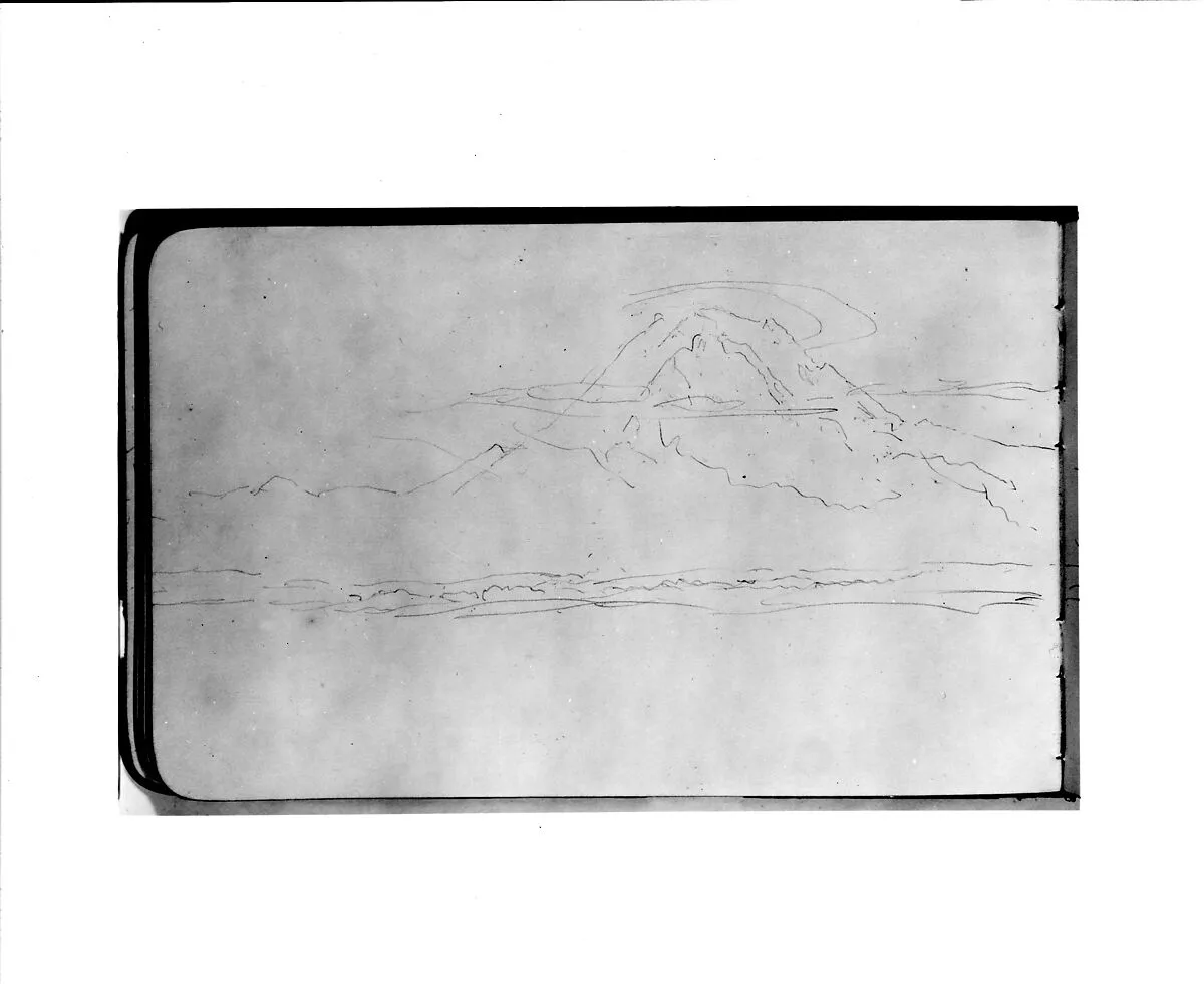 Mountain Sketch (from Sketchbook) — Albert Bierstadt