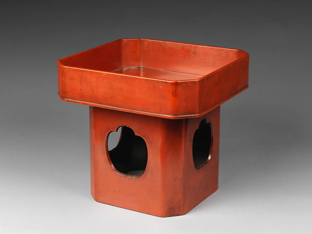 根来塗衝重|Table Tray (Tsuigasane) — Unknown