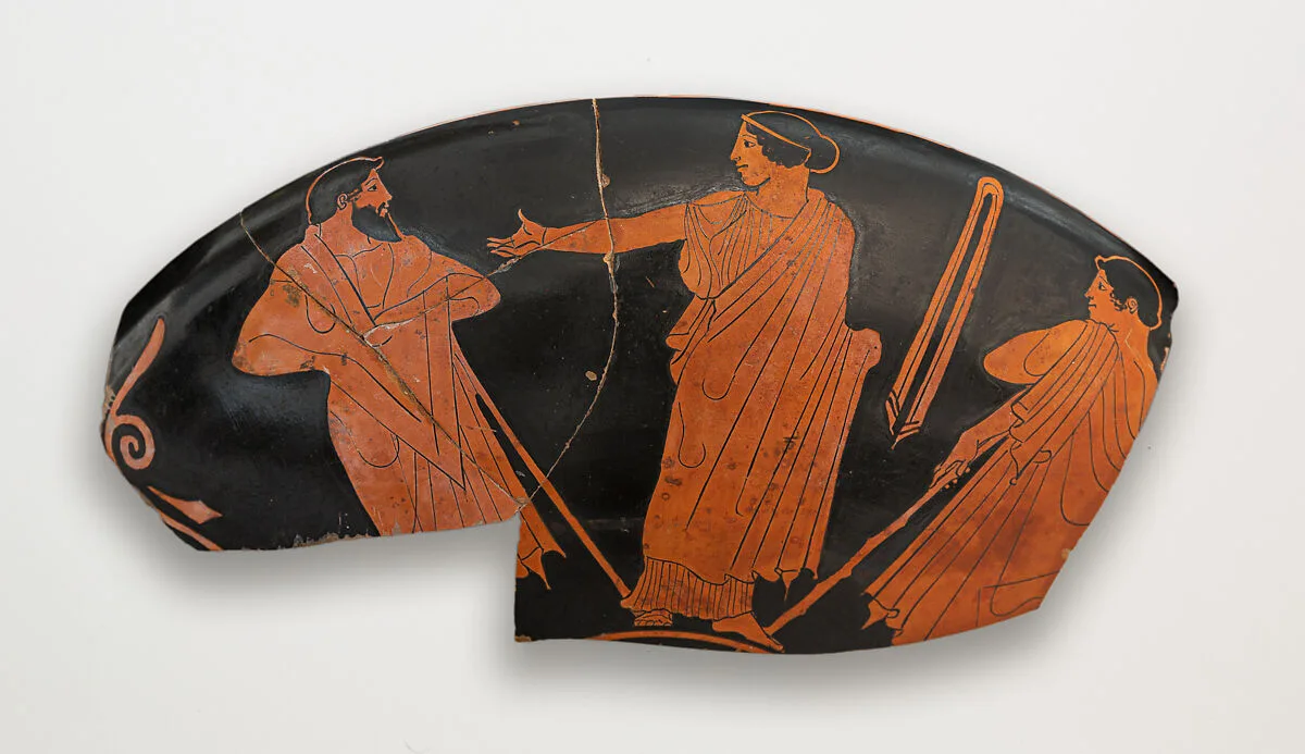 Kylix fragment — Hermonax