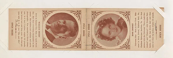Wallace Beery and Rose Hobort from Star Folders Special Cards (W439) — Unknown