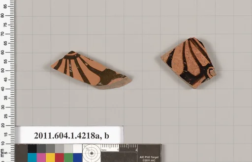 Terracotta fragments of kylikes (drinking cups)